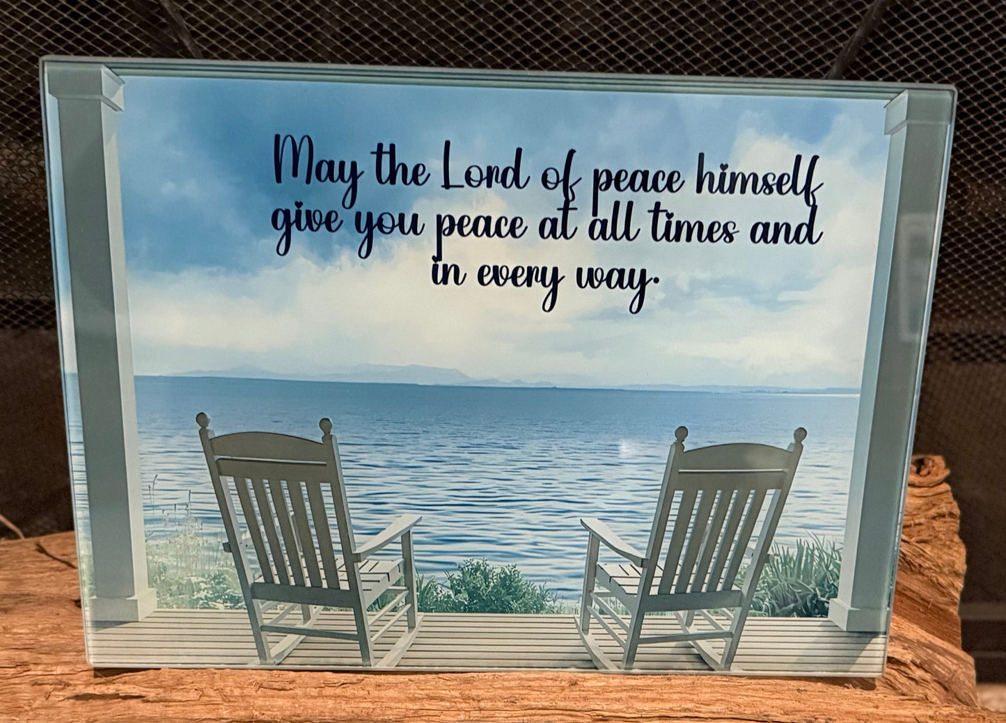 Lord of Peace Glass Charcuterie Board