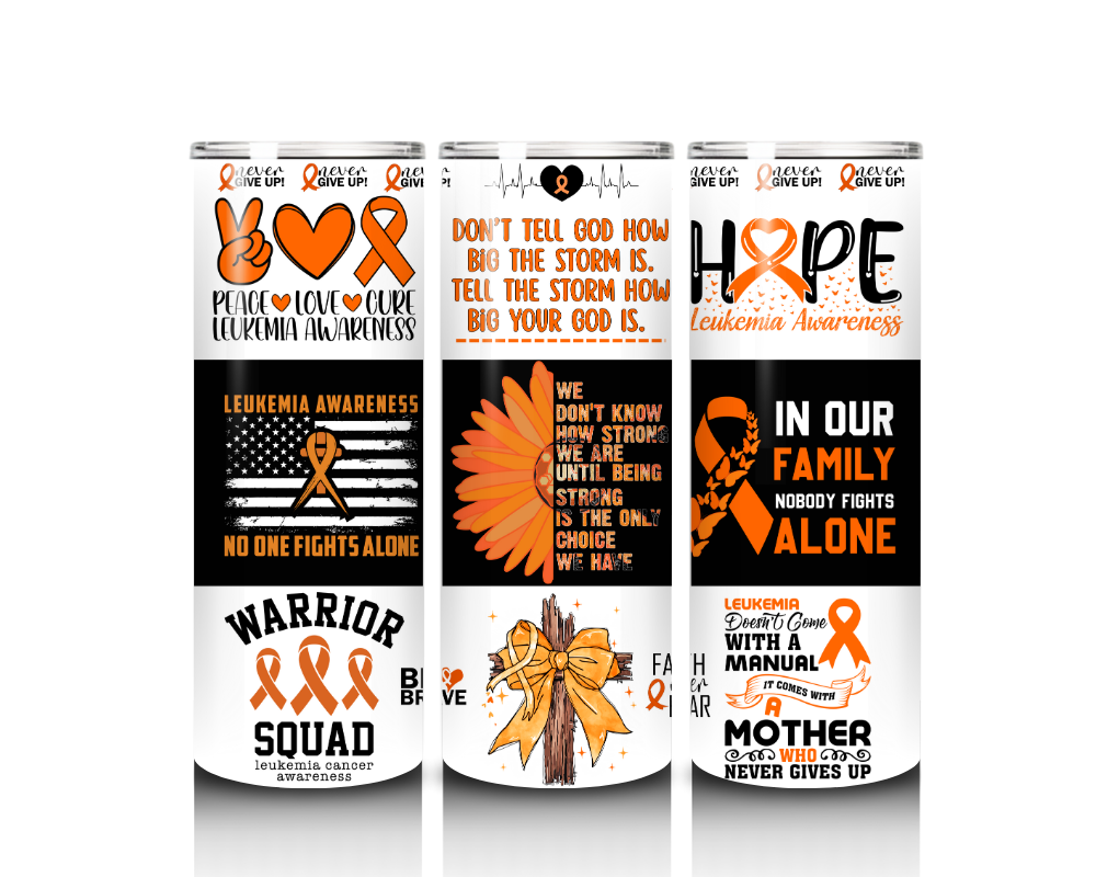 Leukemia Support 20 ounce Skinny Tumbler
