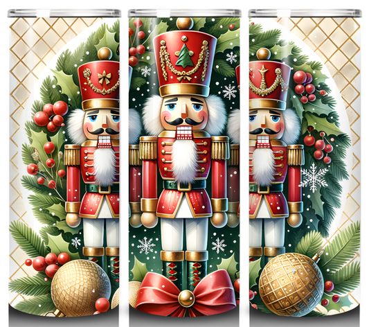 Nutcracker Christmas 20 ounce Skinny Tumbler
