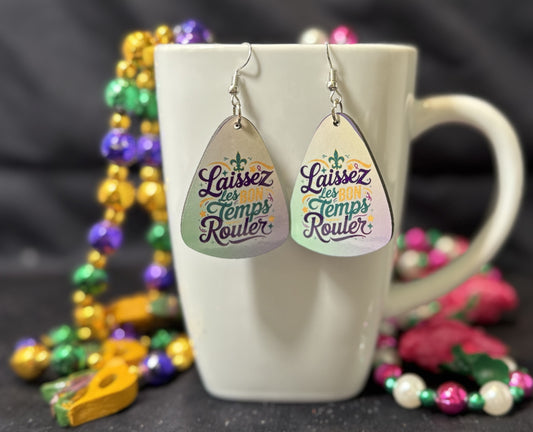 Mardi Gras Laissez Les Bon Temps Rouler Earrings