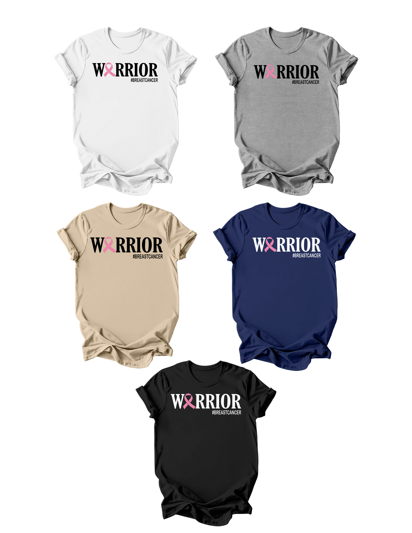Breast Cancer Awareness #1-Warrior; 100% Heavy Cotton T-Shirt