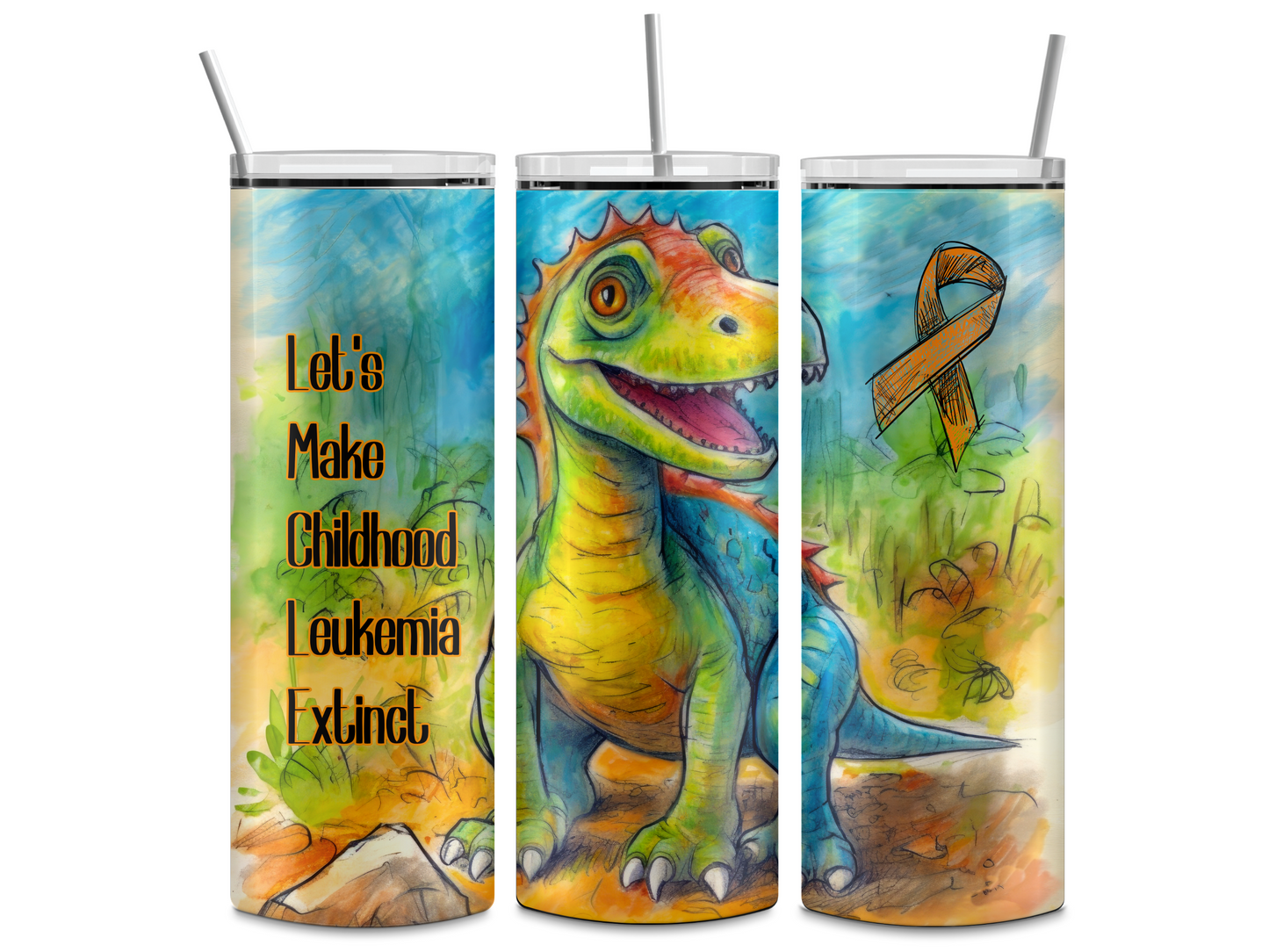 Make Childhood Leukemia Extinct 20 ounce Skinny Tumbler