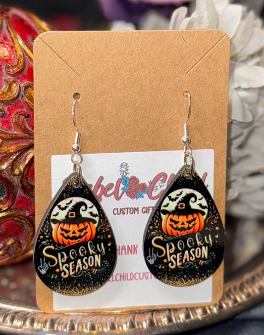 "Spooky Season" Teardrop Earrings