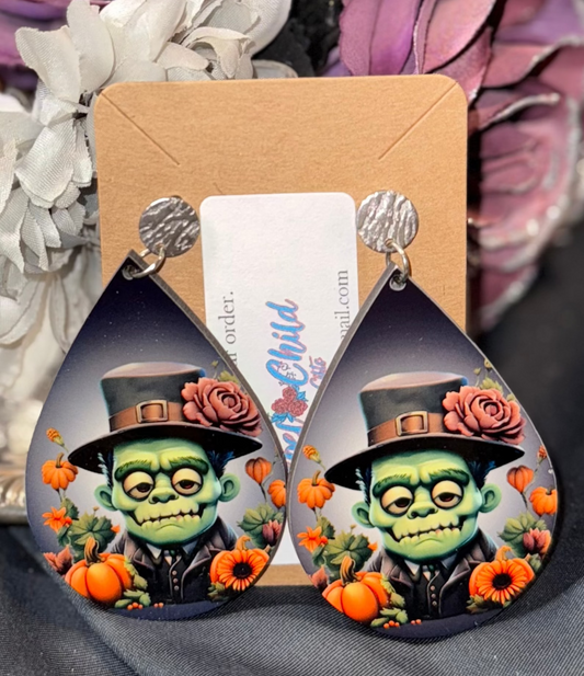 "Monster" Teardrop Earrings