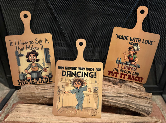 Kitchen Whimsy Wooden Wall Plaques