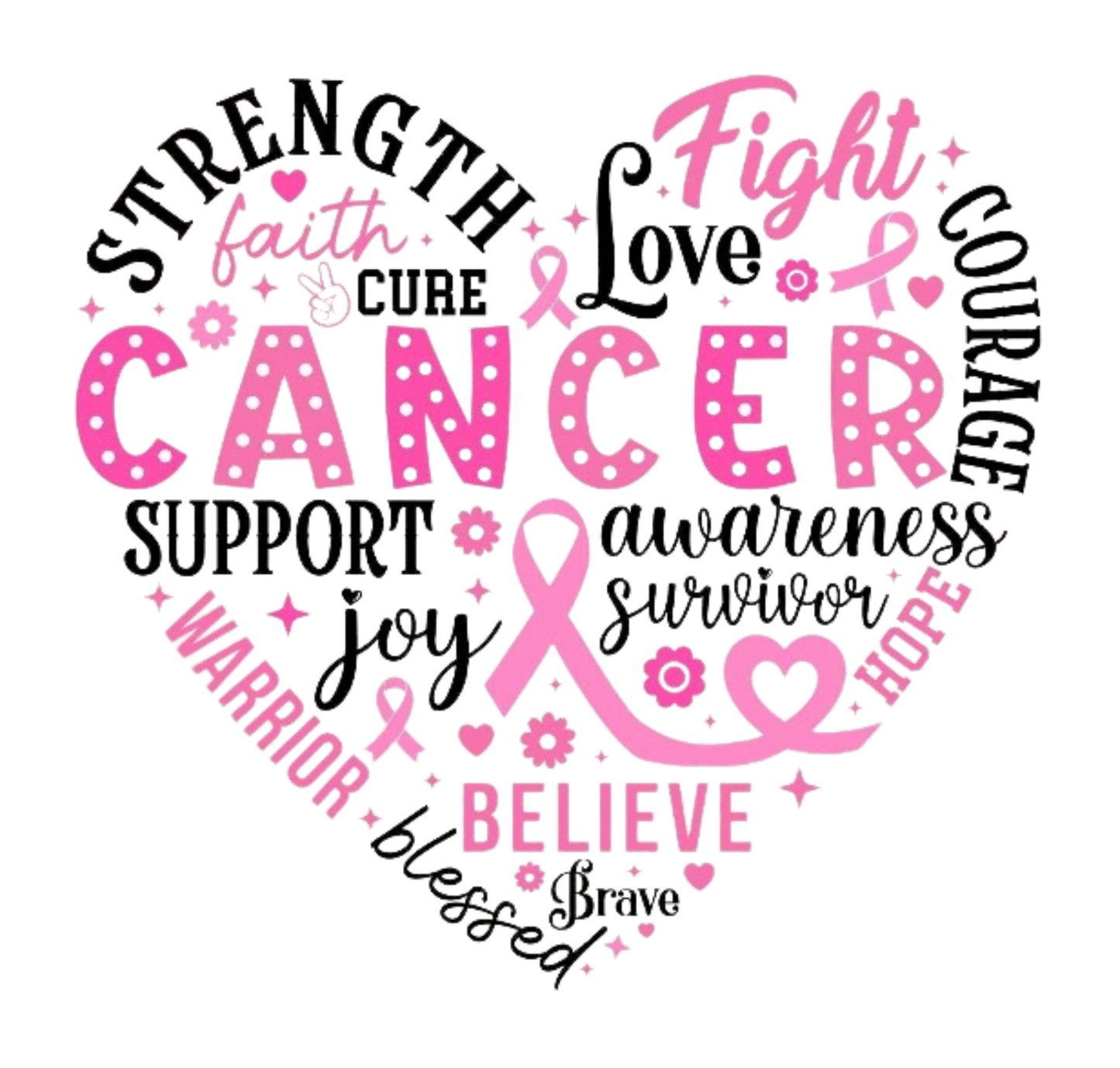 Breast Cancer Awareness #3-Breast Cancer Awareness and Support; 100% Heavy Cotton T-Shirt